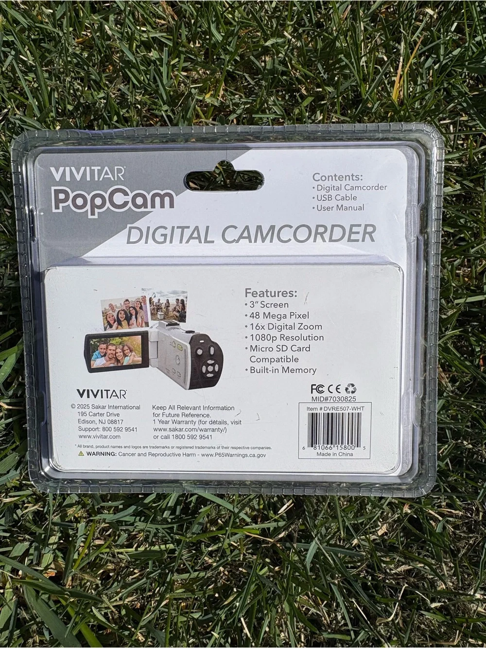 Vivitar PopCam White Digital Camcorder